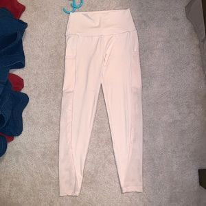 Aerie Light Pink Active Leggings with Pockets